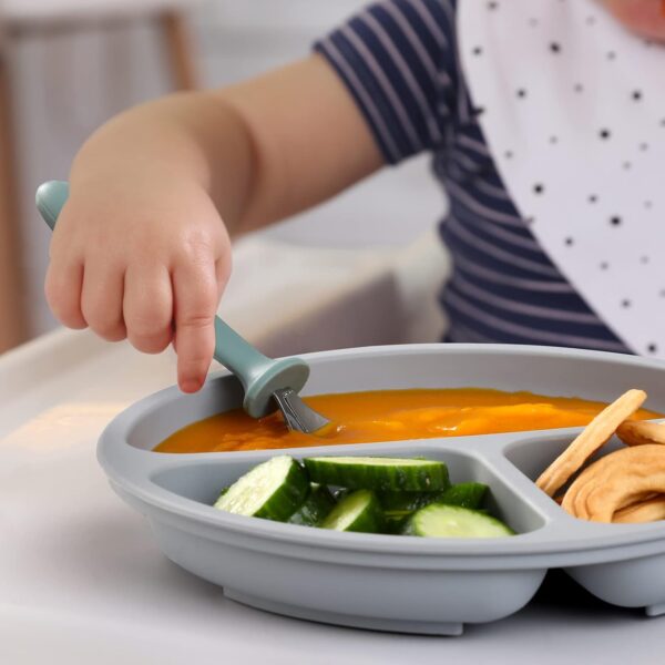 VITEVER 6 Pieces Toddler Utensils, Kids Silverware Set with Silicone Handle, Children Safe Spoons and Forks, 18/8 Stainless Steel, Food-grade Silicone - Dishwasher Safe - Image 5