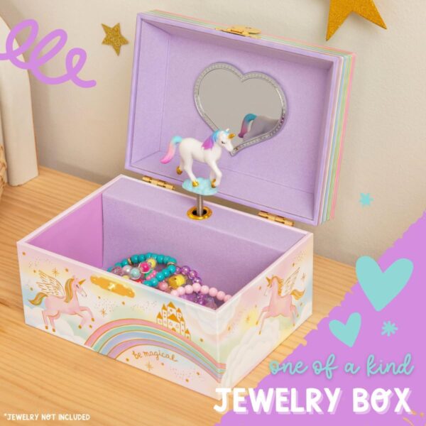 Musical Unicorn Jewelry Box for Girls - Kids Jewelry Box with Spinning Unicorn, Unicorn Gifts for Girls, Unicorn Toys - 6 x 4.7 x 3.5 in - Image 5
