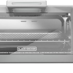 BLACK+DECKER 4-Slice Crisp 'N Bake Air Fry Toaster Oven,TO1787SS, 4-Slice, 5 Cooking Functions, 30 Minute Timer, Stainless Steel