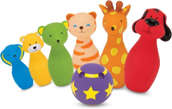 Melissa & Doug K's Kids Bowling Friends Play Set and Game With 6 Pins and Convenient Carrying Case - Image 4