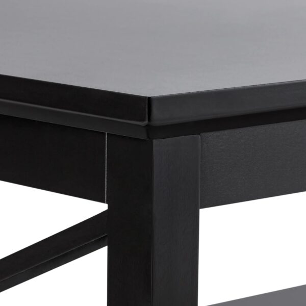 ChooChoo Oxford Coffee Table with Thicker Legs, Black Wood Coffee Table with Storage for Living Room - Image 7