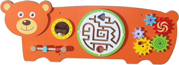Learning Sensory Wall Toy for Toddlers - Bear Sensory Board Field with Fun Learning Activities - Wall Busy Board Learning Activity Wall Panel Toy for Kids Playroom & Children's Daycare - Image 7