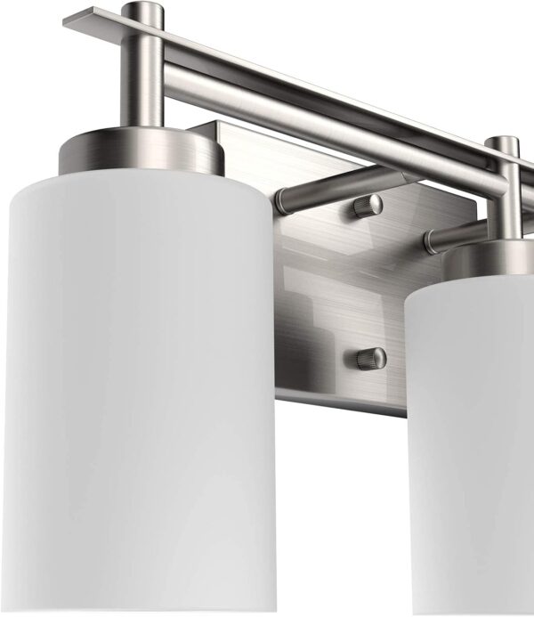 Aipsun Brushed Nickel Bathroom Vanity Light Vintage Bathroom Vanity Lighting Fixtures 3 Lights Industrial Wall Light (Exclude Bulb) - Image 7