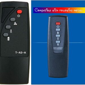 Replacement for Twin Star ClassicFlame Classic Flame Electric Fireplace Stove Heater Infrared Remote Control 18EF022GRA 18EF022SRA 23EF022GRA 23EF022SRA 26EF022GRA 26EF022SRA