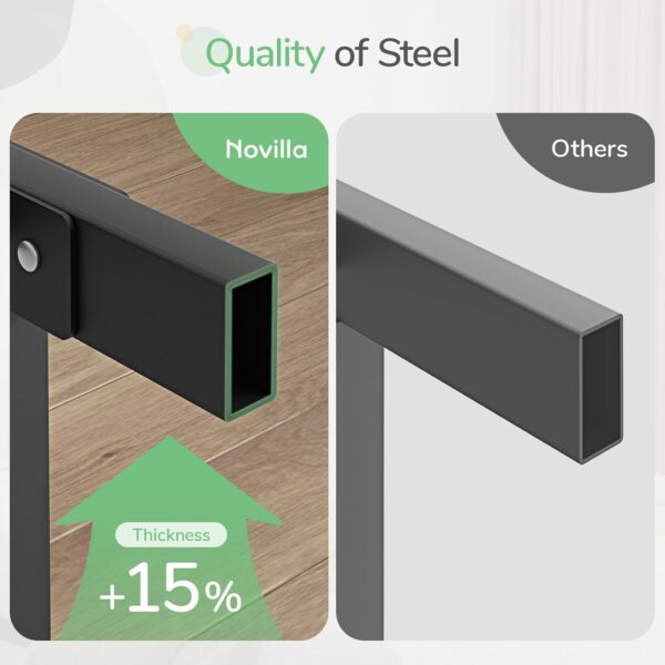 Novilla Queen Bed Frame, 14 Inch Metal Platform Bed Frame Queen Size No Box Spring Needed, Heavy Duty Steel Slat Support, Easy Assembly - Image 7