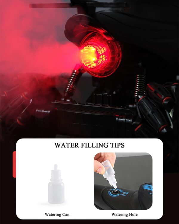 Remote Control Monster Truck RC Car 4WD Offroad Rock Monster Crawler with Fog Mist LED Lights Spray Vehicle Toy Gift for Adults Boys Girls Kids 8-12 - Image 7