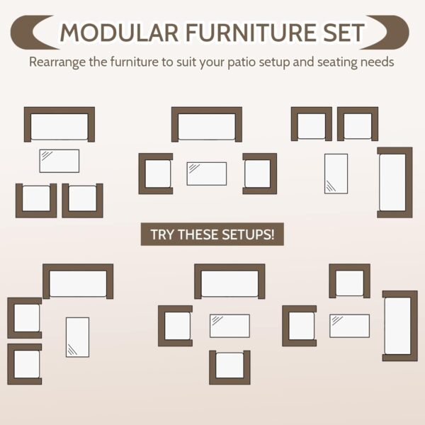 FDW Patio Furniture Set 4 Pieces Outdoor Rattan Chair Wicker Sofa Garden Conversation Bistro Sets for Yard,Pool or Backyard - Image 7
