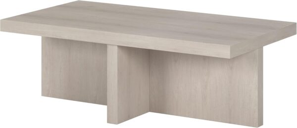 Henn&Hart 44" Wide Rectangular Coffee Table in Alder White, for Home, Living Room, Bedroom, Entertainment Room, Office - Image 5