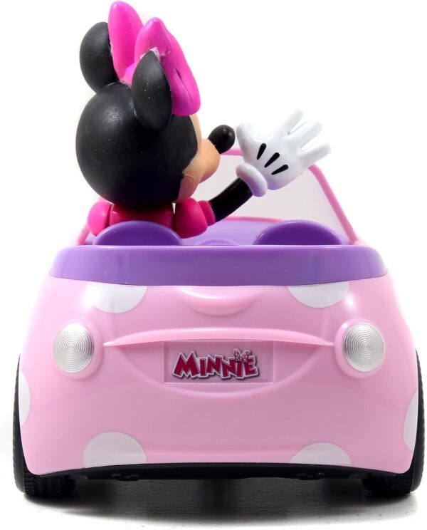 Disney Junior Minnie Mouse Roadster RC Car with Polka Dots, 27 MHz, Pink with White Polka Dots, Standard (97161) - Image 6