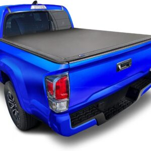Tyger Auto T3 Soft Tri-fold Truck Bed Tonneau Cover Compatible with 2016-2023 Toyota Tacoma | 5' Bed | TG-BC3T1630 | Vinyl, Black