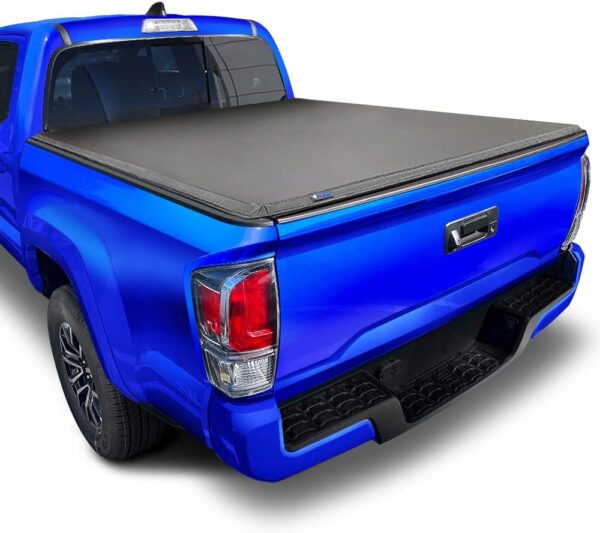 Tyger Auto T3 Soft Tri-fold Truck Bed Tonneau Cover Compatible with 2016-2023 Toyota Tacoma | 5' Bed | TG-BC3T1630 | Vinyl, Black