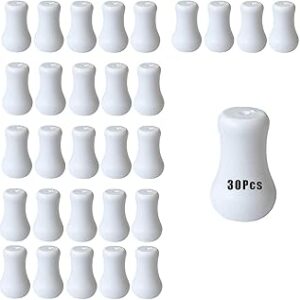 White Plastic Blind Pull Cord Knobs for Roman Shades - Water Drop Tassel, Venetian Blinds Rope Knobs Tassel Window Blind Cord Knobs Hardware Curtain Blind Cord End for Blinds (30Pcs)