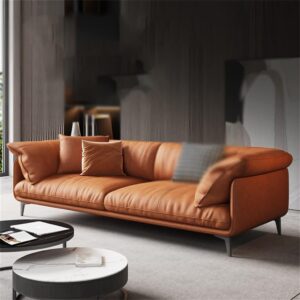 Ladies Foldable Sofa 2 Persons Combination Leather Sofa Luxury Sofa Living Room Furniture, As show, FANCUF-gte3
