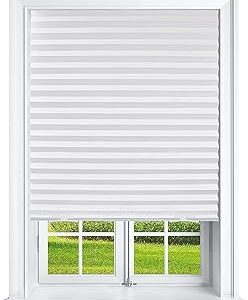 Mirrotek Pleated Window Paper Shades Light Filtering Blinds White 36" x 69" (Pack of 6 Temporary Blinds),MT1050