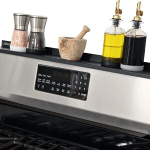 StoveShelf 30" Length Black Magnetic Shelf for Kitchen Stove - Kitchen Storage Solution with Zero Installation - Over Stove Spice Rack Organizer