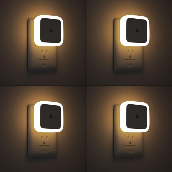 Sujeet Night Light, Night Lights Plug into Wall 4-Pack, Nightlight Plug in Night Light, Dusk to Dawn Night Lamp Led Night Light for Bedroom, Bathroom, Hallway Warm White