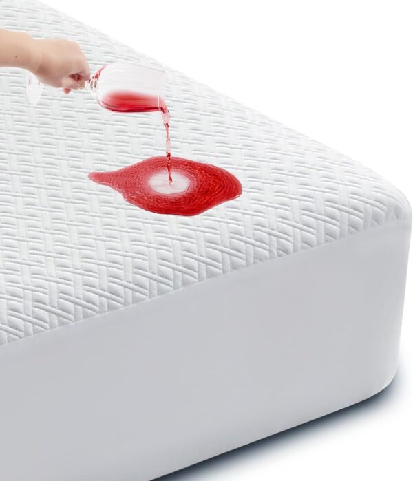 Cozymaker Queen Size 100% Waterproof Mattress Protector, Cooling Mattress Cover Fitted 8-21" Deep Pocket, 3D Air Fabric Soft Breathable Bed Mattress Pad Cover Noiseless Washable