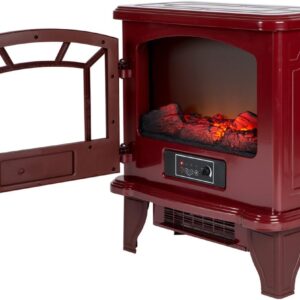 Duraflame Electric Freestanding Infrared Quartz Fireplace Stove, Red