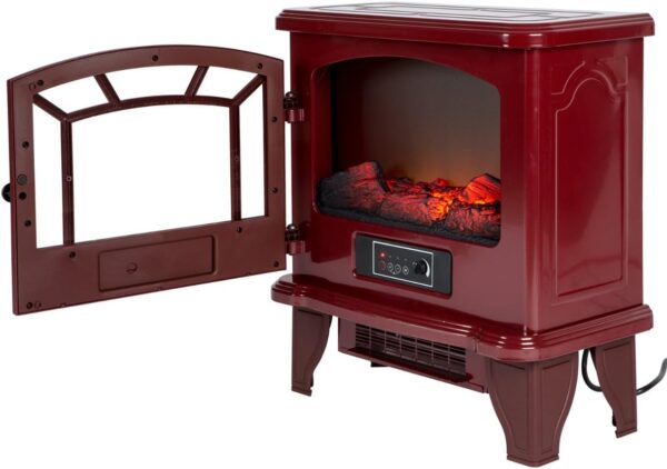 Duraflame Electric Freestanding Infrared Quartz Fireplace Stove, Red