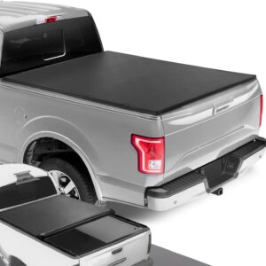 DNA Motoring TTC-RU-015 Truck Bed Soft Vinyl Roll-Up Tonneau Cover Compatible with 15-20 Ford F150 5.5Ft Fleetside Bed , Black