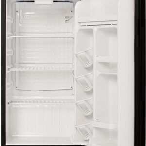 E-Star 3.3 Cu Ft Mini Fridge without Freezer - AUTO DEFROST, Reversible Single Door, Glass Shelf Refrigerator - A Space-Saving Marvel for Your Bedroom, Dorm, and Office