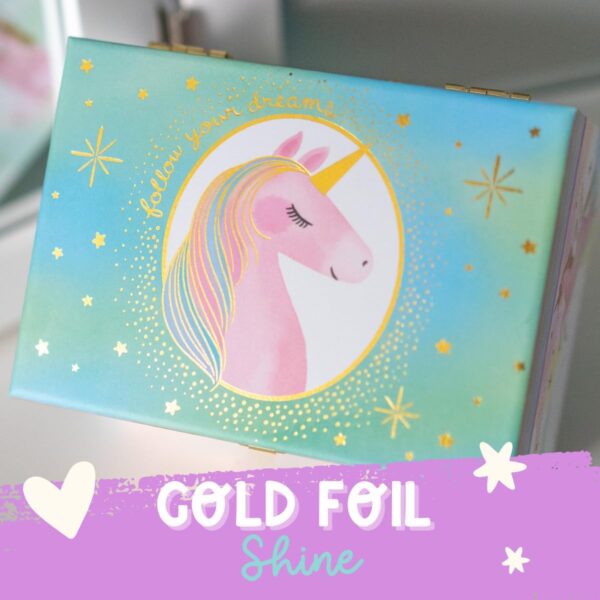 Musical Unicorn Jewelry Box for Girls - Kids Jewelry Box with Spinning Unicorn, Unicorn Gifts for Girls, Unicorn Toys - 6 x 4.7 x 3.5 in - Image 6