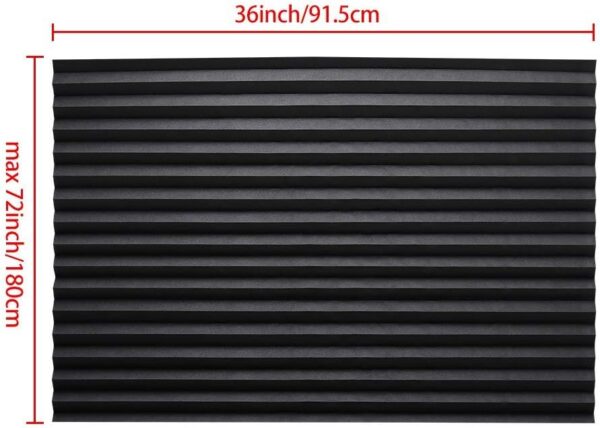 LUCKUP 2 Pack Cordless Light Filtering Pleated Fabric Shade,Easy to Cut and Install, with 4 Clips (36"x72"- 2 Pack, Black) - Image 6