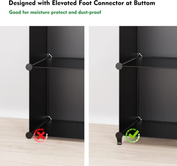 HOMIDEC Closet Organizer, 9-Cube Closet Organizers and Storage, Portable Closet Storage Shelves,Closet Organizer Storage Shelves, Clothes Storage Organizer for Garment Racks, Closet, Wardrobe - Image 7