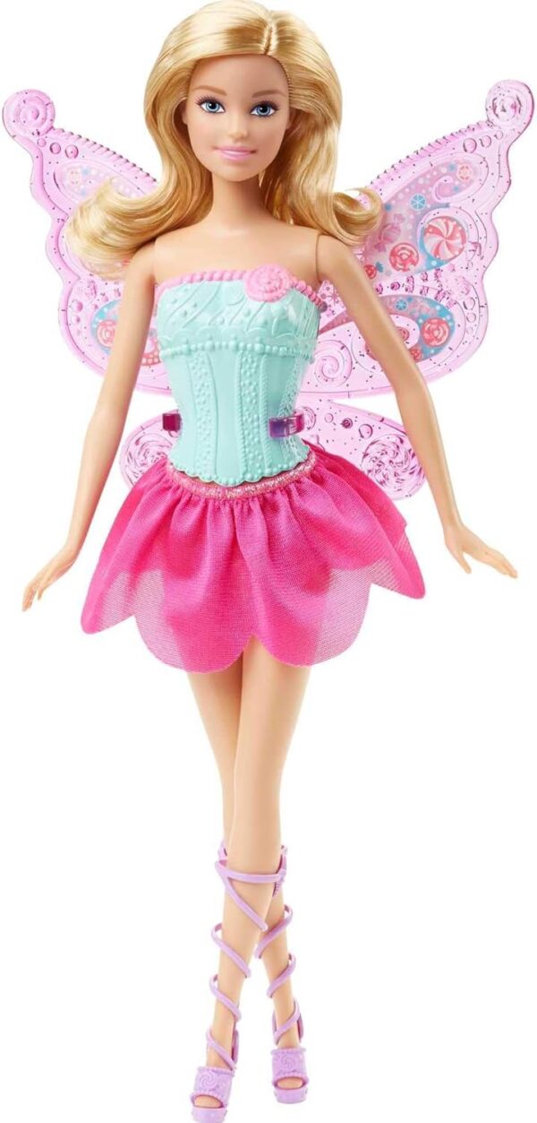 Barbie Doll Fantasy Dress-Up Set with Blonde Fashion Doll, Candy-Inspired Clothes & Accessories like Fairy Wings & Mermaid Tail - Image 3