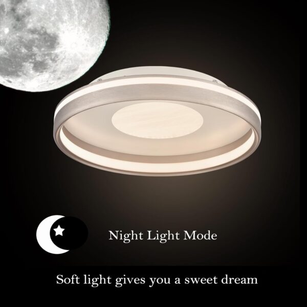 Led Ceiling Light with Remote Modern Flush Mount Ceiling Light for Bedroom Living Room Entryway Dimmable 3000k-6000k - Image 2