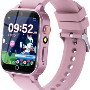 Kids Smart Watch Gift for Girls Age 5-12, 26 Games HD Touch Screen Watches with Video Camera Music Player Pedometer Flashlight 12/24 hr Educational Toys Birthday Gifts for Girls Ages 7 8 9 10