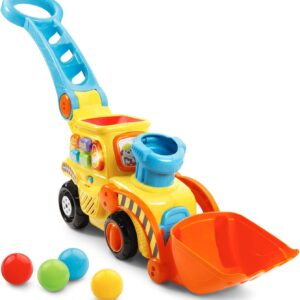 VTech Pop-a-Balls Push & Pop Bulldozer,Yellow