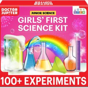 Doctor Jupiter Girls First Science Experiment Kit for Kids Ages 4-5-6-7-8| Birthday Gift Ideas for 4-8 Year Old Girls| STEM Learning & Educational Toys