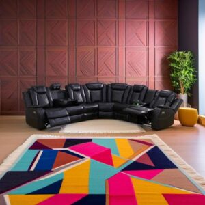 KaylaPower LED Recliner Living Room Sofa Set for Living Room, Game Room, Guest Room,Dormitory, Hotel