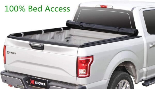 Xcover Soft Locking Roll Up Truck Bed Tonneau Cover, Compatible with 2004-2014 Ford F150, 2006-2014 Lincoln Mark LT Pickup 5.5 Ft Bed - Image 3