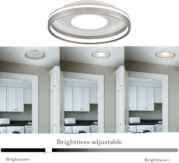Led Ceiling Light with Remote Modern Flush Mount Ceiling Light for Bedroom Living Room Entryway Dimmable 3000k-6000k - Image 5