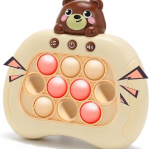Quick Push Sensory Fidget Toys for Kids Adults, Handheld Puzzle Game, Fast Push Travel Toys, Xmas Birthday Gift for Boys Girls (Bear 2.0)