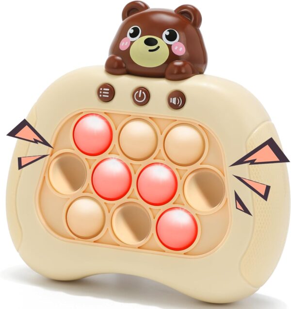 Quick Push Sensory Fidget Toys for Kids Adults, Handheld Puzzle Game, Fast Push Travel Toys, Xmas Birthday Gift for Boys Girls (Bear 2.0)
