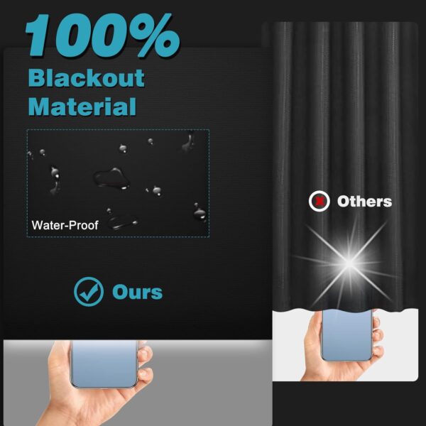 Changshade Portable Blackout Shades for Windows, Travel Stick On Blackout Curtains No Drill 100% Black Out, Blackout Window Cover Temporary Blinds for Baby, Nursery, Bedroom, 57" Width X 118" Heiht - Image 2