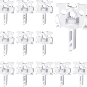 12 PCS Vertical Blinds Repair Kit Carrier with Stem and Gear Vertical Blind Repair Tabs Fixers Replacement Blinds Vertical Slats for Sliding Glass Doors Carrier Clips Blinds Curtain Accessories
