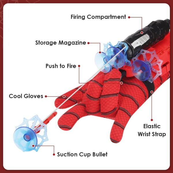 Spider Web Shooters, Superhero Wrist Launcher Toy, Funny Children Educational Toys, Superheroes Cosplay Gift for Kids - Image 6
