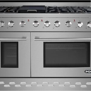 NXR SC4811 48" 7.2 cu.ft. Pro-Style Natural Gas Range with Convection Oven, Stainless Steel