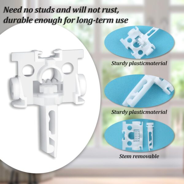12 PCS Vertical Blinds Repair Kit Carrier with Stem and Gear Vertical Blind Repair Tabs Fixers Replacement Blinds Vertical Slats for Sliding Glass Doors Carrier Clips Blinds Curtain Accessories - Image 4