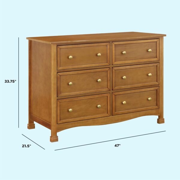 DaVinci Kalani 6-Drawer Double Wide Dresser in Chestnut - Image 3