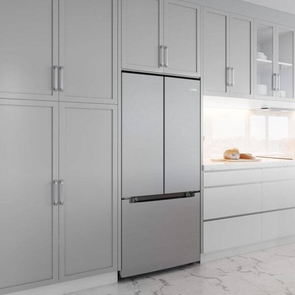 KoolMore KM-RERFDSS-18C 30-Inch and 18.5 cu. ft. Counter Depth French Refrigerator with Three Doors and Deep Freezer in Stainless-Steel, Silver - Image 6