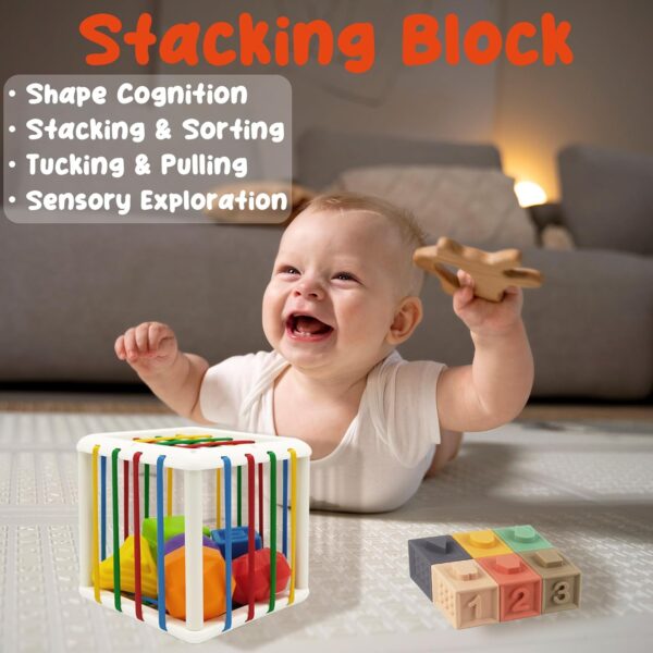 4 in 1 Montessori Toys for 6-12-18 Months, Baby Toys for Toddlers 1-3 Year Old, 19 PCS - Image 2