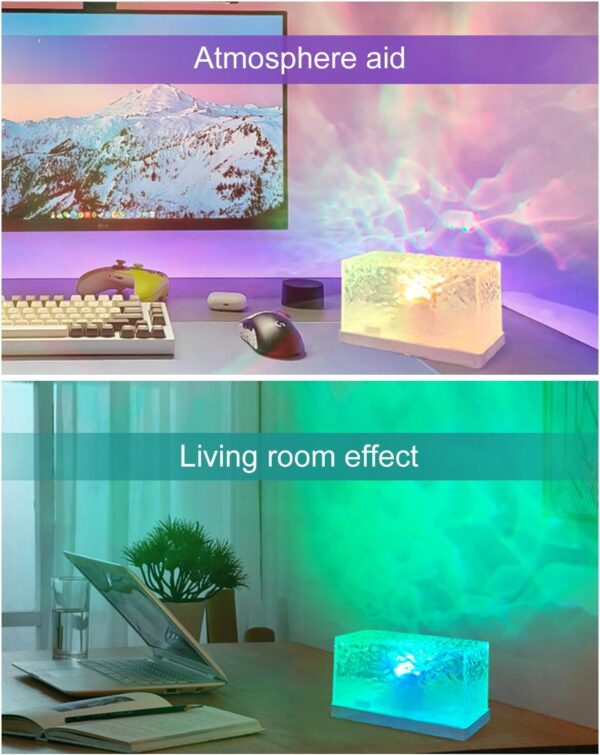 Ocean Wave Projector,16 Colors Night Light Lamp with Touch Control,Northern Lights Aurora Projector,3D Led Night Light,Light Projector for Kids Room/Bedroom/Room Decor - Image 6