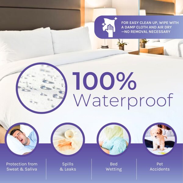 6 Gauge Vinyl Bed Bug Mattress/Box Spring Cover by Hygea Natural - Waterproof Encasement- Perfect for Bed wetting (Full) - Image 5