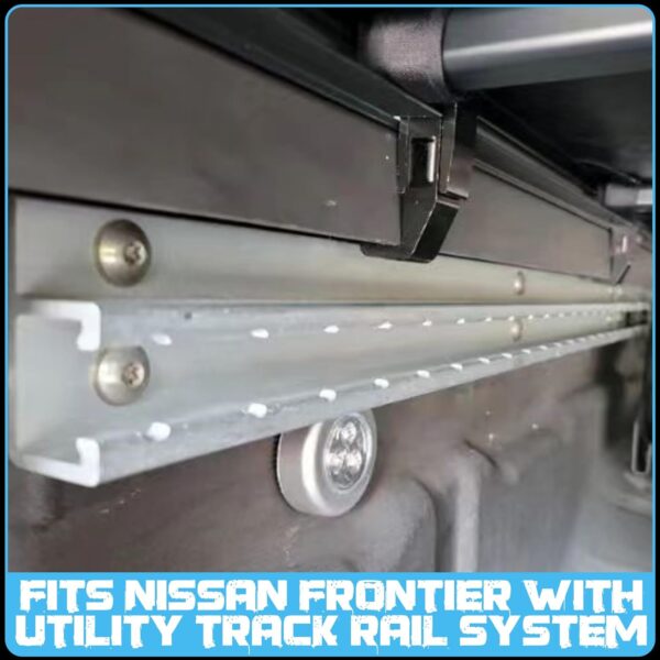 Truck Bed Tonneau Cover Compatible with Nissan Frontier 2005-2024 5 ft Short Box w/or w/o Track Rail, Soft Roll Up Style - Image 3