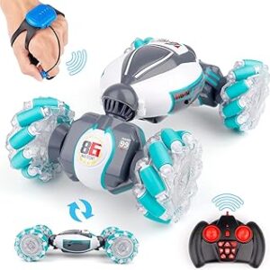Gesture Sensing RC Stunt Car Toys for 6-12 yr Boys&Girls - Best Birthday Gifts for Kids, 2.4Ghz H&Controlled Remote Control Twist Cars, PREPOP 4WD Transform Off Road for Rotating